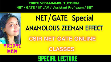 ANAMOLOUS ZEEMAN EFFECT | Atomic and Molecular physics | NET GATE special topic | Online class