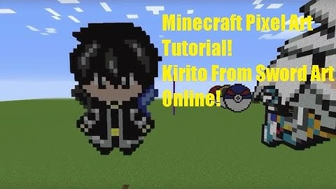 Minecraft Pixel Art Tutorial Kirito From Sword Art Online!