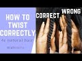 How To Twist Natural Hair Properly for Twist Outs