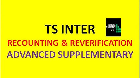 INTER RECOUNTING & REVERIFICATION ADVANCED SUPPLEMENTARY RESULTS 2019