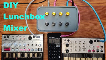 Lunchbox DIY Mixer for Synthesisers - Volca Keys + Volca Bass