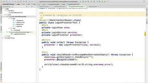 Unit Testing Android Code using Android Studio and the Model View Presenter Pattern