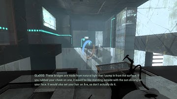 Portal 2 Walkthrough Chapter 3 Part 6 [Hard-Light Bridges]