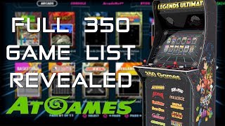 AtGames Legends Ultimate Arcade 350 Game List Revealed! | TUNA FTW