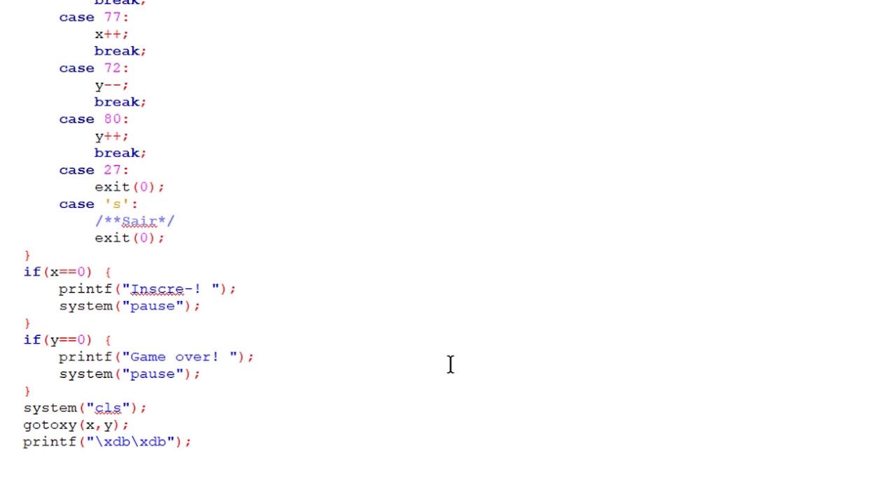 Linguagem C/C++ SetConsoleCursorPosition - YouTube