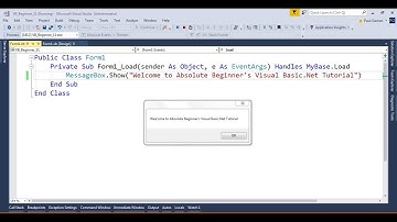 Visual Basic.Net For Absolute Beginners - Tutorial 1