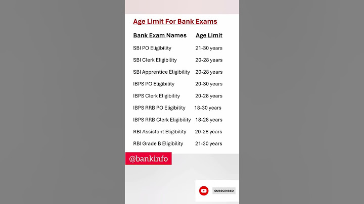 Bank Exam Age limit | Bank Exams 2024 | Eligibility | Exam Updates #ibps #sbi #rbi #rrb #shorts