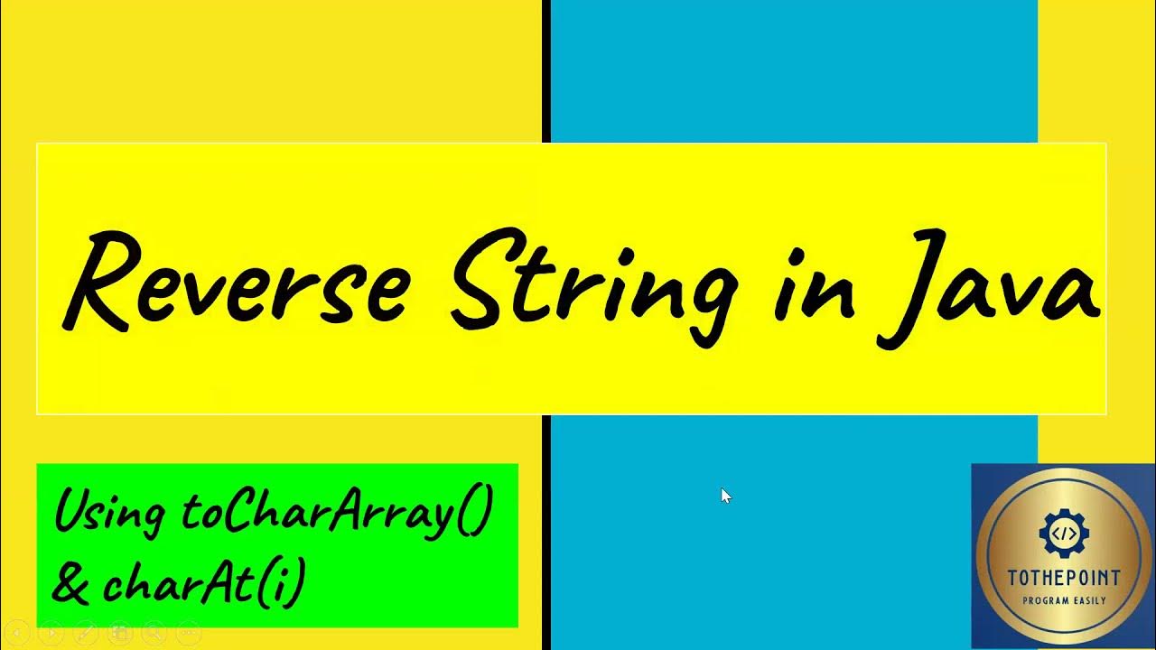 Reverse String in Java using for loop||How to reverse String in Java ...
