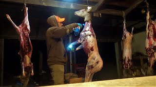 HOW TO REMOVE DEER HAIR OFF MEAT AFTER SKINNING - THE TORCH METHOD - Easy Quick Simple Way To Clean