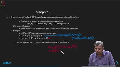 Subspaces, Linear Dependence and Independence
