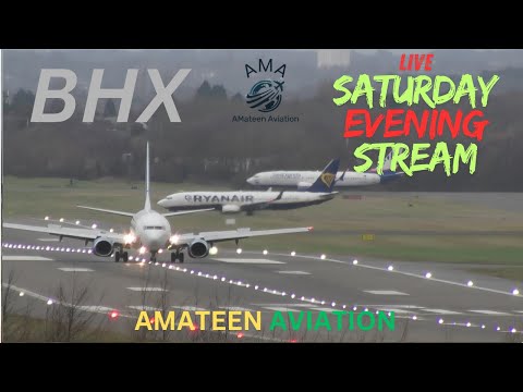 Evening Chilled out Stream : Birmingham Airport, #planespotting ,#avgeeks ,#asmr