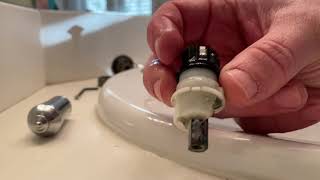 How to fix a leaking bathroom faucet handle (replacing a stem assembly for a faucet)