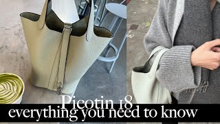 Hermes Picotin 18 Gris Neve in depth review | storage, pros and cons, comparison with picotin 22