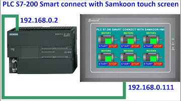PLC S7-200 Smart connect with Samkoon HMI simulation
