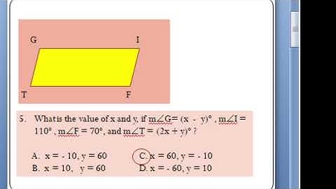 Parallelogram Property 2,3 and 4