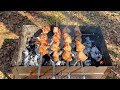 BBQ in the forest | Relaxing cooking | ASMR