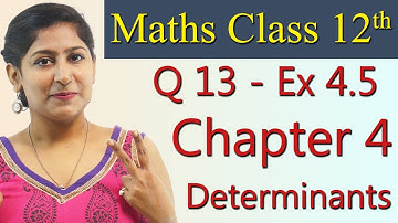 Q 13 - Ex 4.5, Determinants - Class 12th Maths Solutions