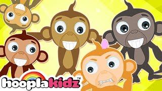 five little monkeys more animal songs for kids hooplakidz nursery rhymes