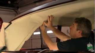 Episode 96 Part 2 Ford hardtop coupe bow style headliner for Fairlane and Mustang Autorestomod