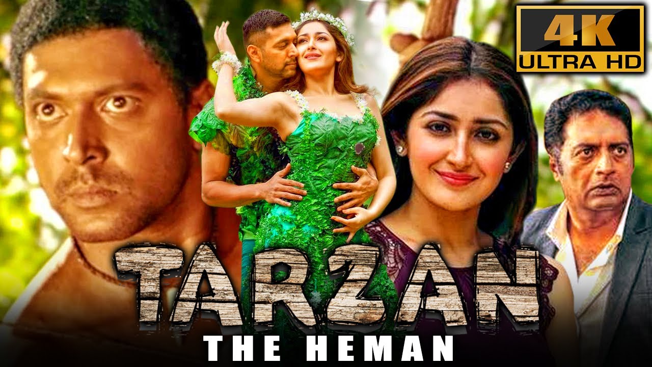 Tarzan The Heman 4K   Jayam Ravi Superhit Action Full Hindi Movie  Sayyeshaa Saigal Prakash Raj