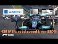 F1 2021 PC Benchmark on Windows 11 in native 4K - fast read speeds from an NVMe SSD during gameplay!