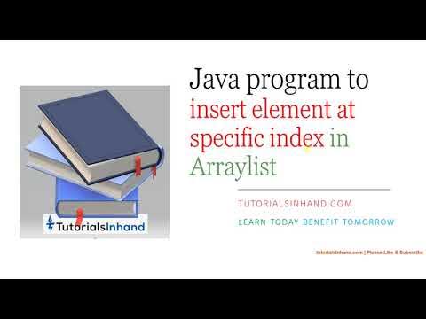 java program to add element at specific index in arraylist - YouTube