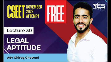 FREE CSEET Legal Aptitude Online Classes for Nov 2022 (Lec35)|FREE CSEET LIVE Batch Nov 2022