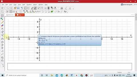 Cara menyelesaikan daerah himpunan SPLDV menggunakan autograph