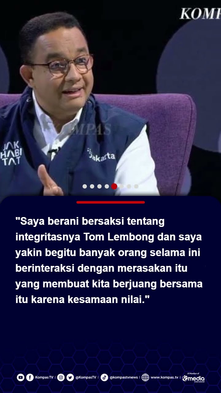 Anies Berharap Tom Lembong Bukan Tumbal Politik: Beliau Orang yang Lempeng