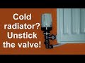 Radiator doesn't heat up.  Unstick the valve!