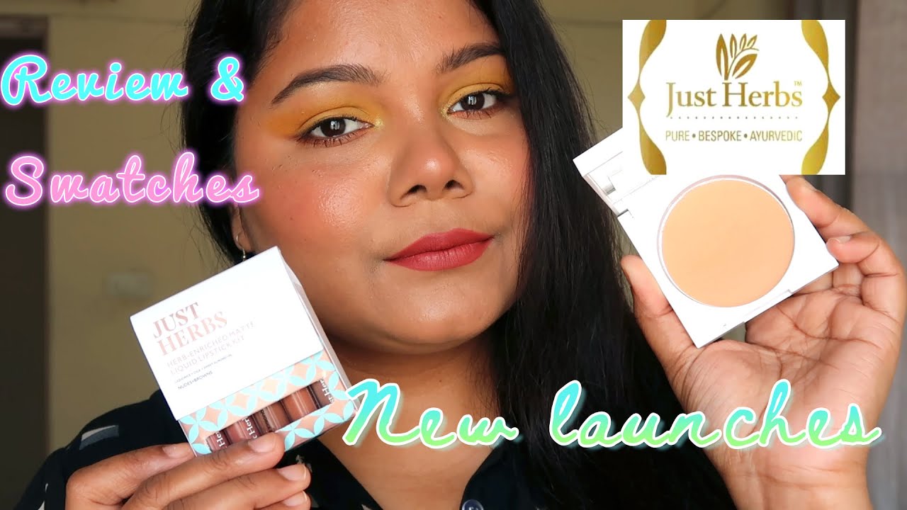NEW JUST HERBS COMPACT & MATTE LIQUID LIPSTICK I Review & Swatching 10
