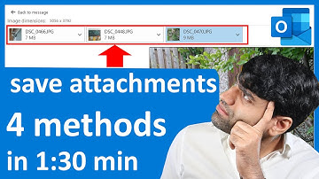 How to save attachments from Outlook