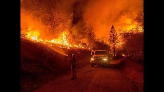 Wildfires in california live video footage - today northern v...