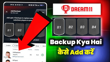 🔥 Dream11 Backup Kya Hai 🤔 | Dream11 Backup Add Kaise Kare? ✅ | Backup Player Kaise Use Kare? (2025)