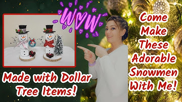 Adorable Dollar Tree Snowman DIY-Easy & Budget-Friendly Craft!!