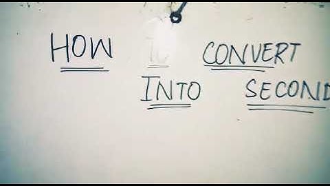 how to convert week or days in seconds📚