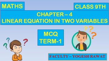 EP-7| MATHS CBSE CLASS 9 CHAPTER 4 MCQ TERM-1❤️‍🔥 |LINEAR EQUATION IN TWO VARIABLE❤️‍🔥
