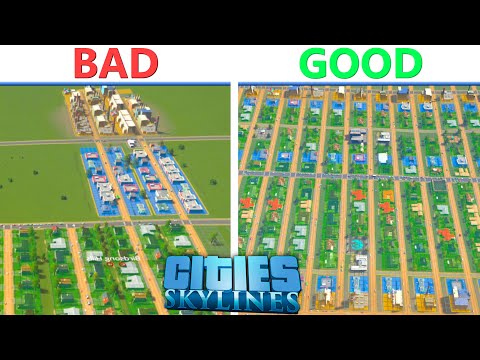 ✅ How RCI Zoning prevents Traffic problems in Cities: Skylines | Tutorial tips and tricks | Guide #4