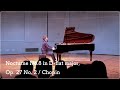 ショパン：ノクターン 第8番 / Chopin - Nocturne No.8 in D-flat major, Op. 27 No. 2 / 佐野 主聞