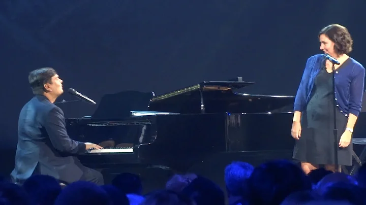 Kristen Anderson-Lopez and Robert Lopez perform "L...