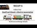 WDAP-5 | Dual fuel Diesel + Electric locomotive - WDAP 5| Dual mode locomotive | DLW | EMD