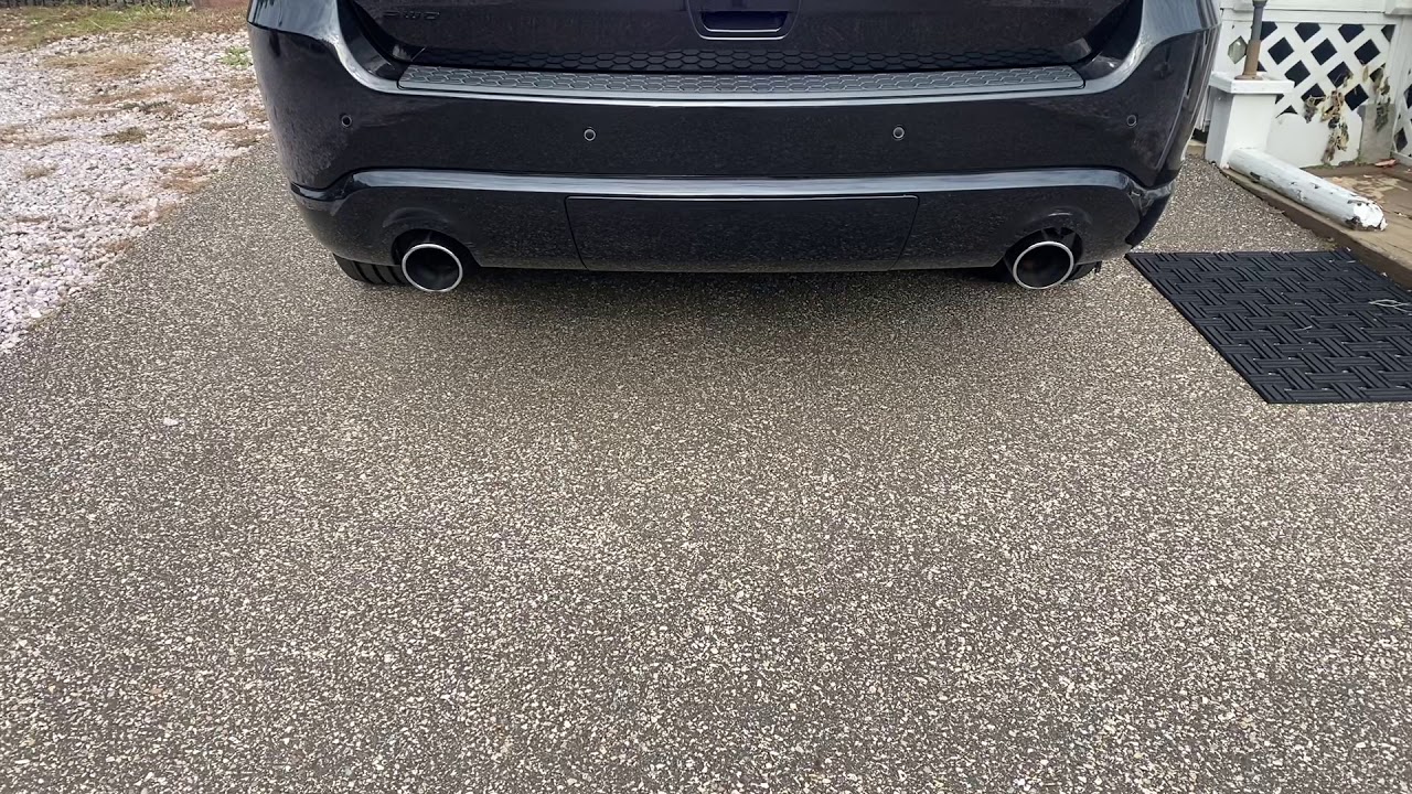 Dodge Durango sxt + v6 muffler delete and scat pack tips YouTube