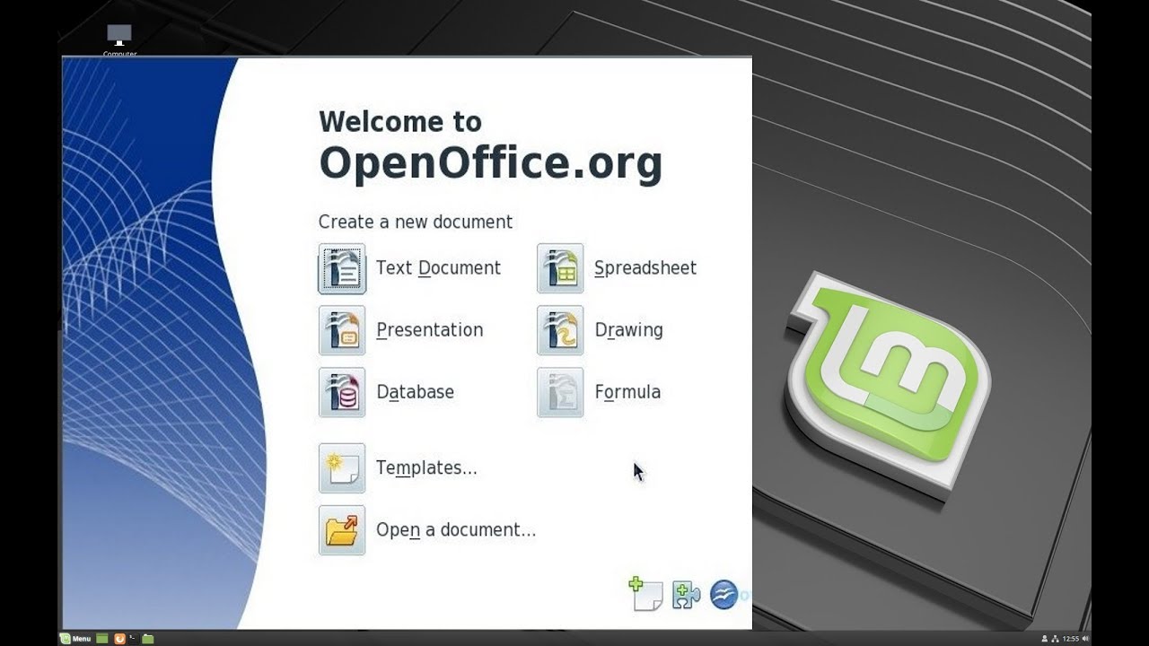 Openoffice linux. Офис линукс. Опен офис в линукс минт. Встроенный офис Linux.