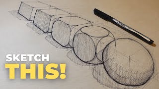 Sketching a sphere - from a box!