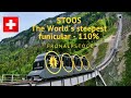 Stoos le funiculaire le plus raide du monde suisse pente  110  comment se rendre  fronalpstock