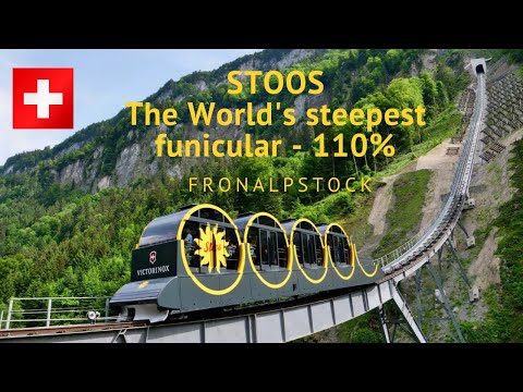 Stoos 4k, the world's steepest funicular 110%, Switzerland & how to get in Fronalpstock Swiss Alps