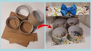 Шкатулка из бобин от скотча. Шкатулка своими руками/DIY box.