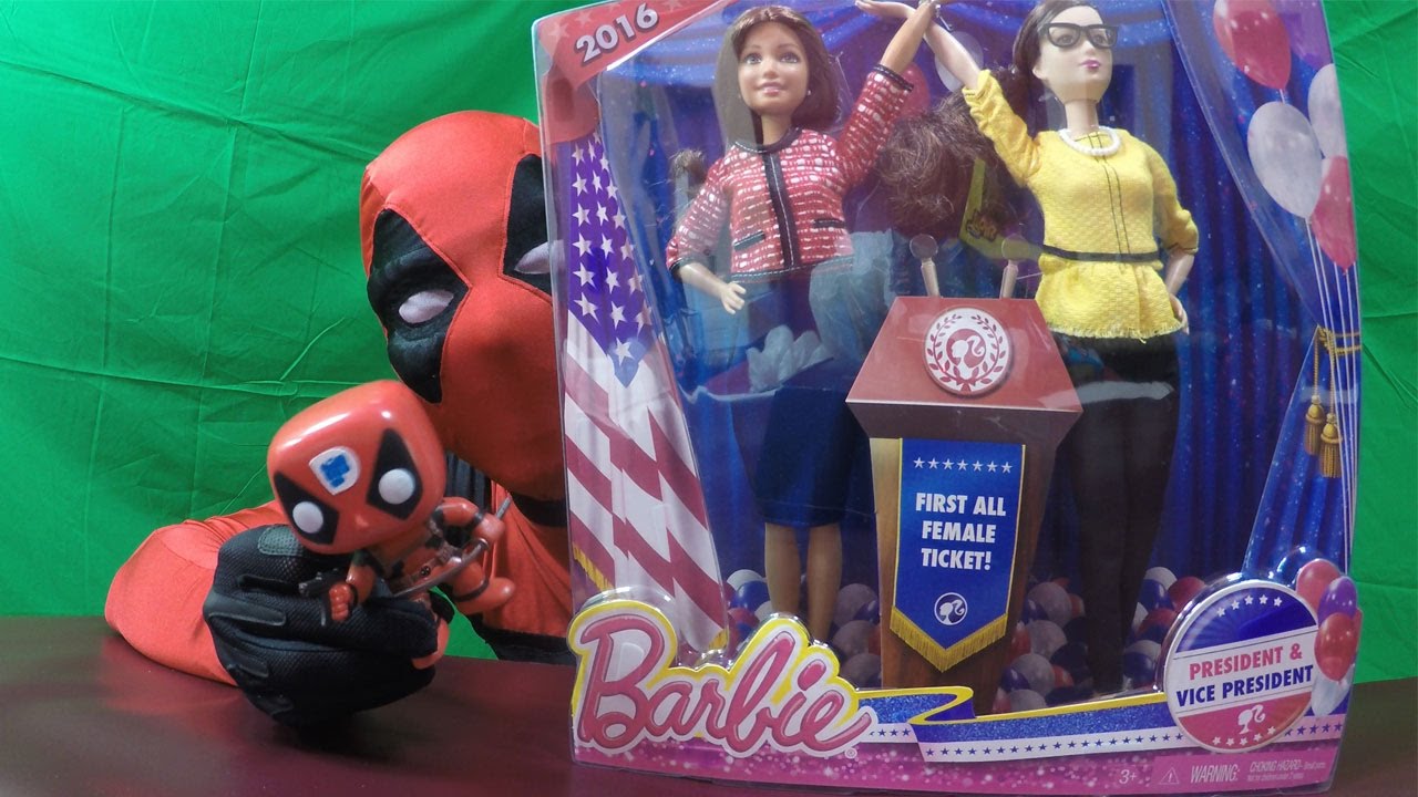 ep077 4K Barbie President & Vice President Dolls 2 Pack - A DeadPewPie Toy Review