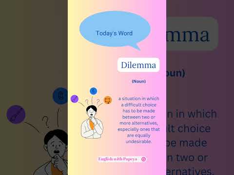 Video: Mikä on dilemman antonyymi?