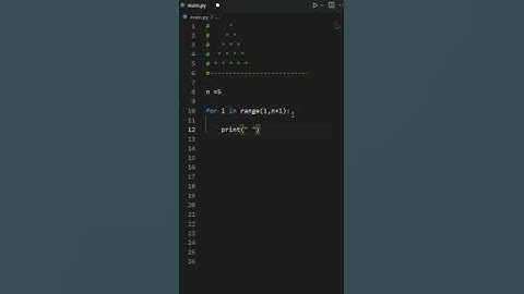 pyramid pattern using python#Interview question#python3 #coding #pythonforbeginners